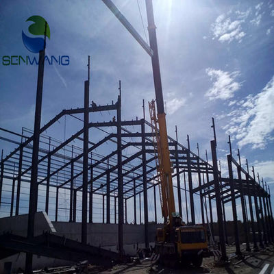 Q235 Q345 저탄소 강철 H 섹션 강철 창고 건물