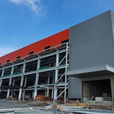 저탄소 Q235 Q345 유연하고 적응 가능한 건물용 모듈형 전공 철강 구조