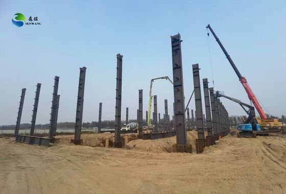 바람 저항 300km/h까지 철강 구조물 창고 50 년 서비스 수명 및 사용자 정의 색상 옵션