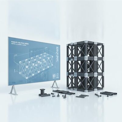 기존 콘크리트 구조물보다 짧은 조립식 강철 구조물, 모듈식 조립을 위한 CAD 도면 설계 제공